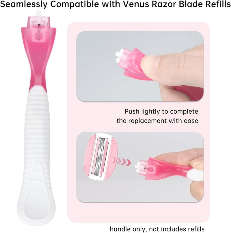 TEITEAI 2 Pack Replacement Razor Handle Compatible with Venus only (Red) - Image 2